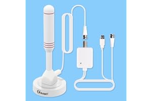 Chaowei Portable Indoor Outdoor Amplified HDTV Antenna with Signal Booster Amplifier, Magnetic Base,16.5ft Coax Cable, Up to 