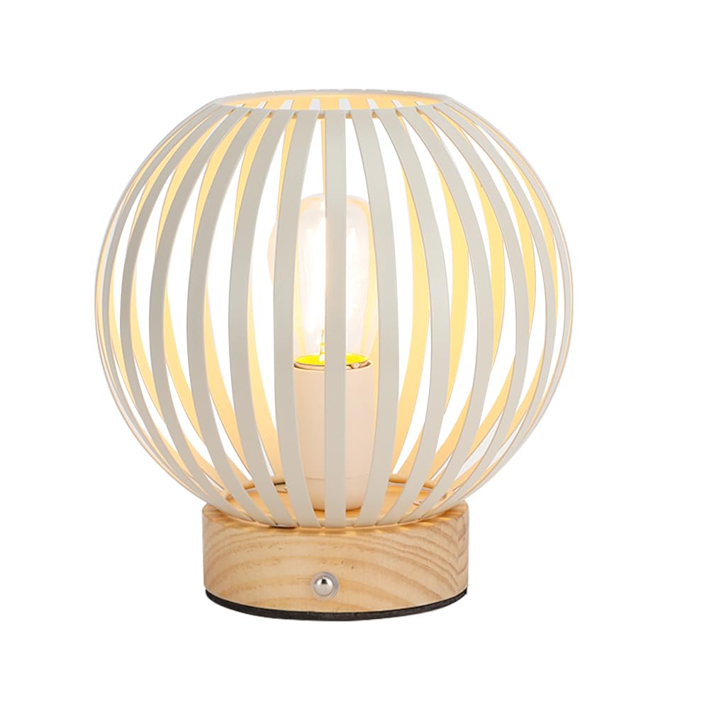 JHY DESIGN Dimmable Touch Bedside Table Lamp Metal Cage LED Lantern ...