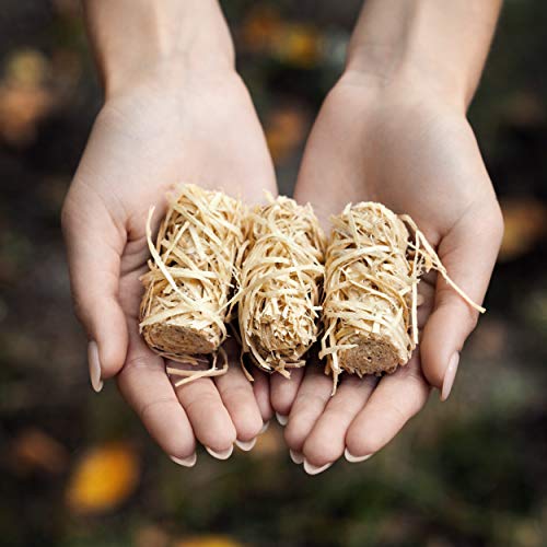 GrillTrade Quick Charcoal Fire Starter for Grill, BBQ, Camping Fire Pit, Fireplace, Wood Stove, Chimney (24 pieces) All Natural Tumbleweeds Fire Starter