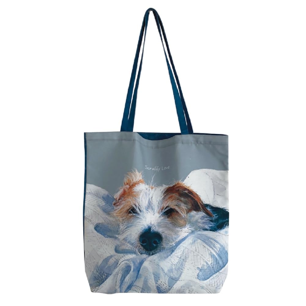 Little Dog Laughed Jack Russell Scruffy Love Packable Tote Bag Shopping Bags LDPB01