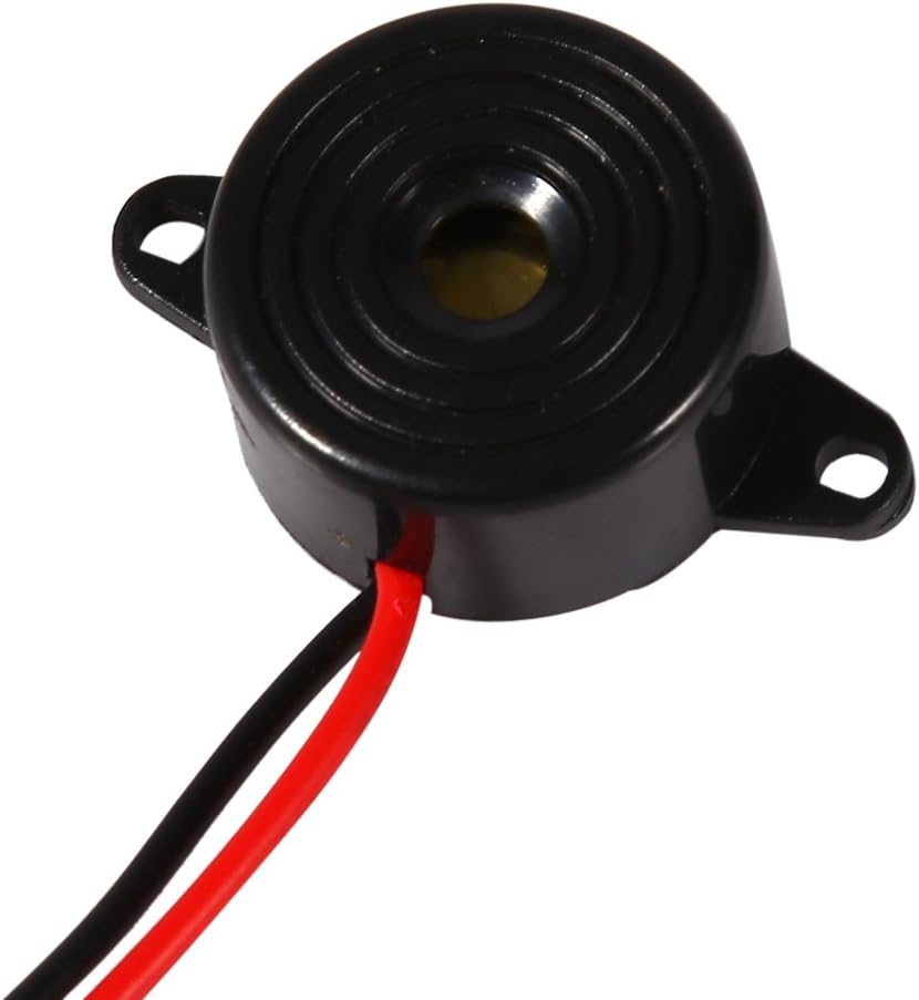 12V Piezo Buzzer 85dB Electronic Buzzer 3-24V Active Piezo Tone Buzzer Alarm Ringer Continuous Sound Cable Length 100mm - Image 3