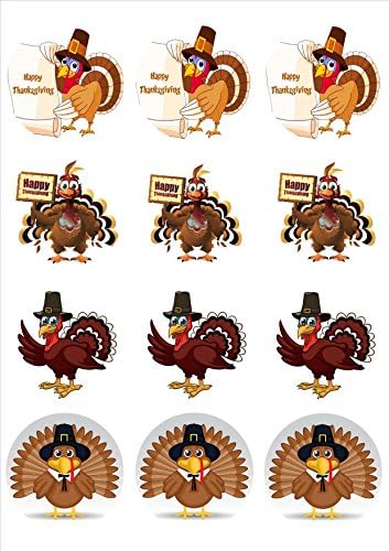 Thanksgiving Edible Cupcake Toppers