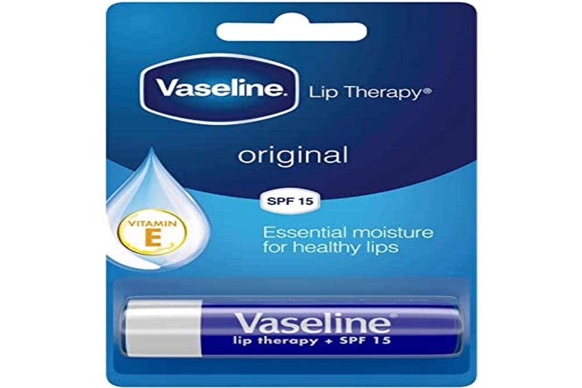 Vaseline Essential moisture Lip Therapy Original Lip Balm, 4gm