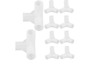 OFFSCH 10pcs Closet Rod Connector Plastic Joint for Wardrobe and Cabinet Furniture Inner Assembly