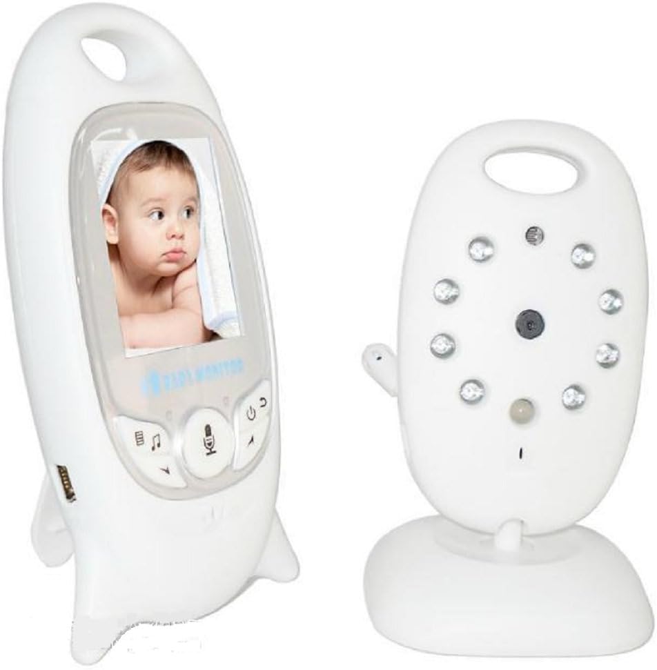 Huan Monitor Wireless Security Video Baby Monitor,Night Vision,Temperature/Time Showing,with Music and 2 Way Talk talkback system