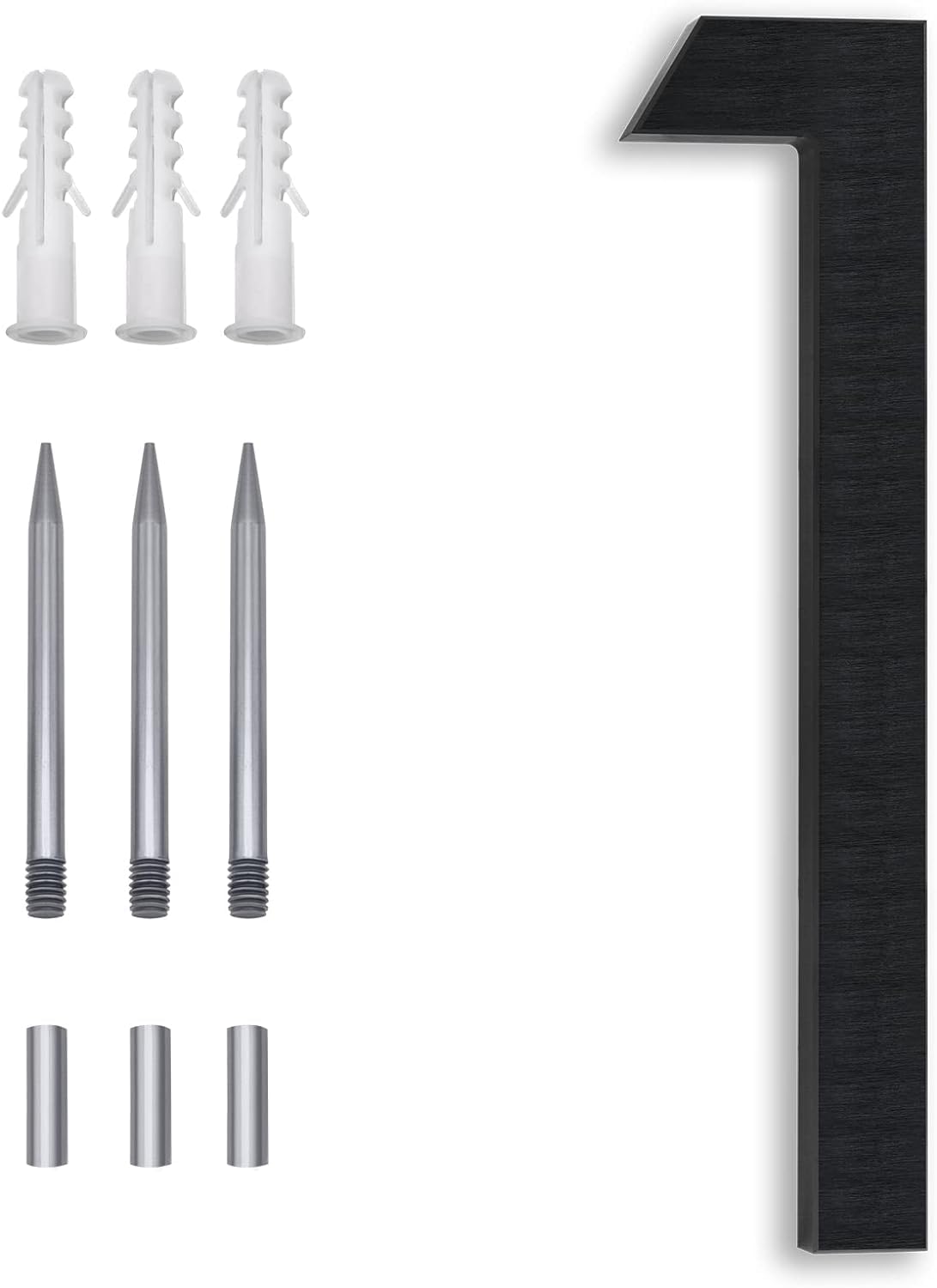 Photo 1 of 8 Inch Floating House Numbers, Address Numbers For Houses Large Black Exterior Street Metal Modern House Numbers for outside Floating Mount Or Flush Mount Aluminum Home Door