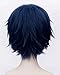 Short Ao no Exorcist -Okumura Rin Dark Blue Anime Cosplay wig COS-212A by HY