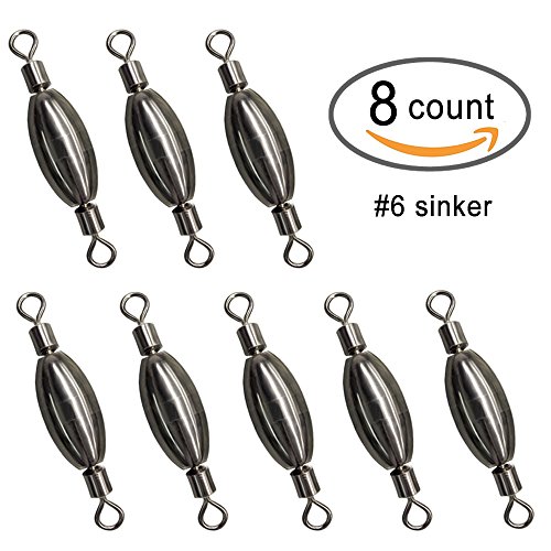 Acekit Quick Set Up Brass Fishing Sinker With Inner Swivel (68pcs