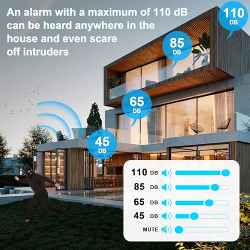 SanJie Door Sensor Chime for Door Opens, Door Entry Chime for Business/Home/Office/Store,500 FT Range,26 Chimes 5 Adjustable Volume Door Ringer Alert Alarm 1 Receiver +1 Sensor