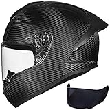 ILM Motorcycle Full Face Helmet Carbon Fiber