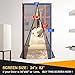 Magnetic Screen Door Curtain Full Frame Velcro Mosquito Net,Close Automatically Tightly Keep Bugs Out,Lets Fresh Air In,Toddler And Pet Friendly (36''x83'' - Fits doors up to 34''x82'' Max)
