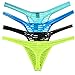ONEFIT Men's Bordered Mini Brief Mesh Striped Thong Briefs Underwear