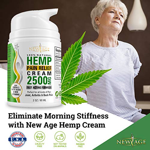 Hemp Cream Pain Relief by New Age Natural Hemp Extract Cream for