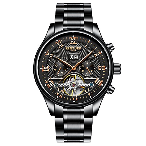 Kinyued auto date mechanical watch men automatic skelet…