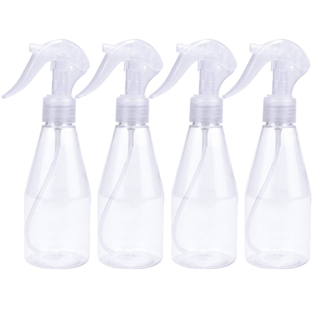 24 Stück 200ml Sprühflaschen Aus Kunststoff - Transparent, Grün, Blau, Braun - Mit Feiner Nebeldüse, Nachfüllbar