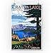 Lantern Press 9x12 Inch Art Print Wall D√©cor, Crater Lake National Park, Oregon, Deer Family