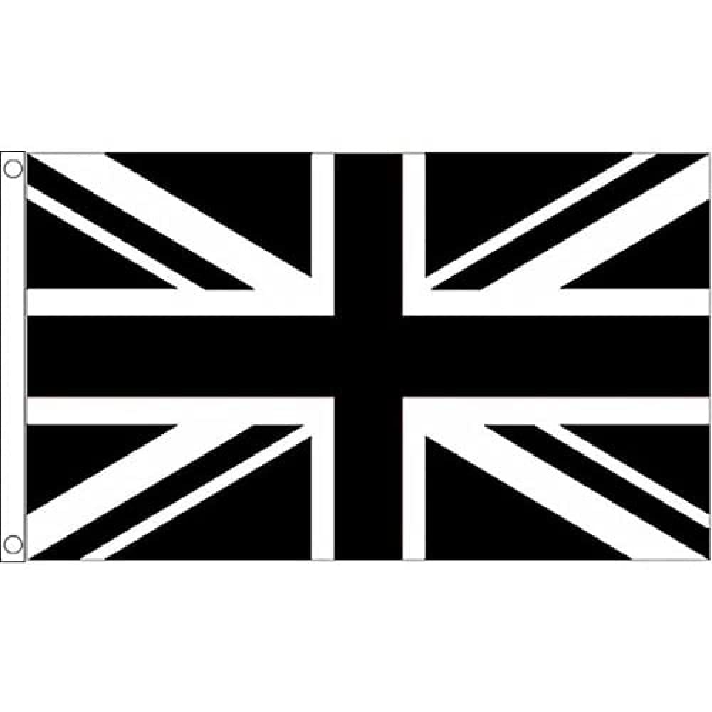 AZ FLAG - Union Jack Black Flag - 3x5 Ft - 100D Polyester United Kindgom Banner with Two Metal Grommets - Fade Resistant - Vivid Colors - 3' x 5' Feet - 150x90 Cm