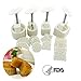 iHomeSet Party Moon Cake Mold - 12 Stamps and 4 Sets​ ​​- Mid Autumn Festival DIY Decoration Press​ - ​50g/100g - White