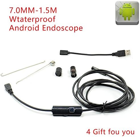 6 LED 7mm Lens 720P Android Endoscope Waterproof Inspection Borescope Tube Camera 1/M1.5M/2M/3.5M Length (1.5M)
