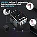 KIYA Travel Adapter Plug, with auto 5.6A max USB, International Power Adapter with 4 USB & 1 Type-C for Euro, AU, UK, USA - 160 Countries with Type C A G I A/C, Travel Accessories (Grey)