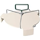 Large Ceramic Plate Setter Heat Deflector with All-Round Lifter Set Compatible with Large Big Green Egg,and Other Similar Sized Kamado Grill,18 In Ceramic Egg Grill