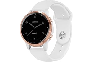 GALSOR Silicone Watch Bands for Garmin Vivoactive 4S / Venu 2S /Venu 3S / Vivomove 3S, Soft Sport 18mm Quick Release Waterproof Replacement Wristband Strap for Garmin Forerunner 255s/255s Music