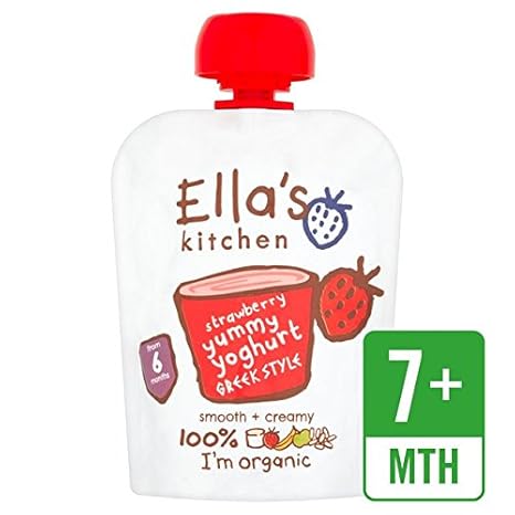 Cocina Orgánica Griego Yogur Y Fresa 90G De Ella: Amazon.es: Bebé
