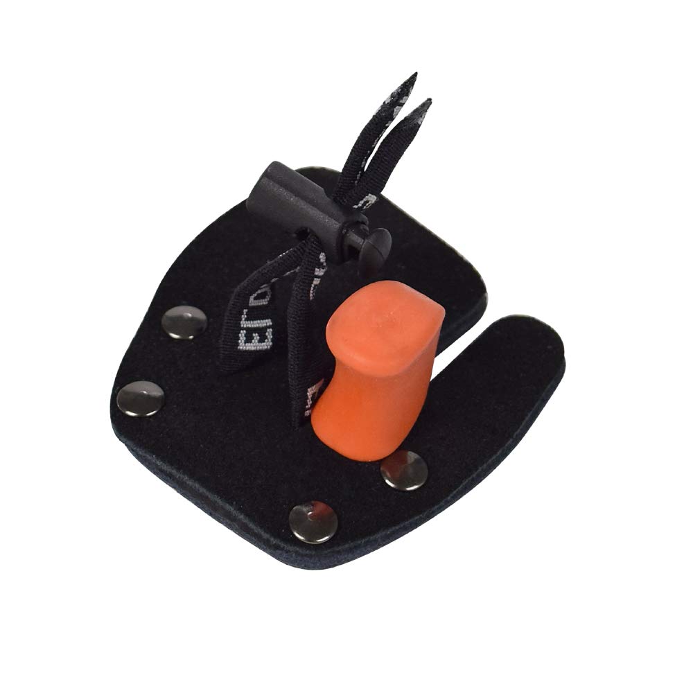 YLA Archery Finger Tabs Shooting Finger Guard Leather Protective Gears for Recurve Bow Shooter Left Handed BLACK