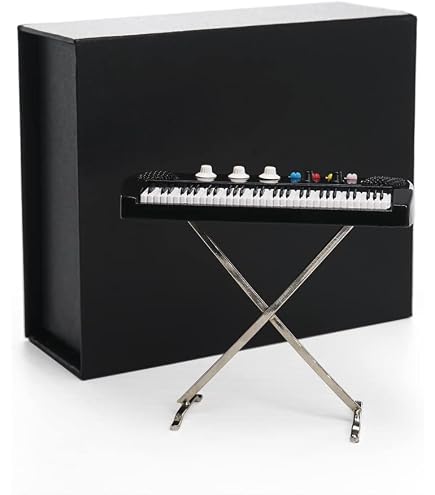 Melody Jane 1:12 Miniature Keyboard On Stand – Dollhouse Music Room Accessory