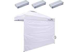 Hisinly Canopy Sidewalls 10 * 10 ft 300D Sunwalls with Silver Coating UV Protection and Waterproof Oxford Cloth Suits Pop-up Tent/Instant Canopy/Commercial Canopy (Sidewall Only)