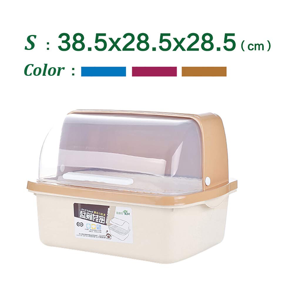 Nfyoi Kitchen Dish Drying Rack Drainer Rack With Plastic Cover Compact Dish Drainer Rack For Drying Glasses Small Khaki Bowls Plates Drainboard Sink Drying Rack With Removable Cutlery Tray Restaurant Appliances Equipment nfyoi kitchen dish drying rack drainer