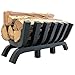 TITAN GREAT OUTDOORS 24in Fireplace Grate, Heavy Duty 1.25in Thick Steel Rungs, Elevated Log Wood Chimney Grate, Burning Fireplace and Firepits