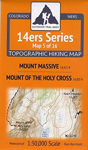 Colorado 14ers Maps Series 5 of 16 - Mount Massive | Mount of The Holy Cross