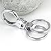 Maycom® Double Loops Pants Buckle Waist Belt Clip Polished Silver Keyring Keychain Key Chain Ring Keyfob 84001