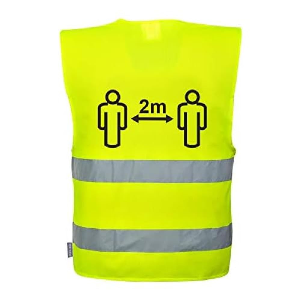 Portwest Hi-Vis Social Distancing Vest 2m, Size: L/XL, Colour: Yellow, C406YERL/XL