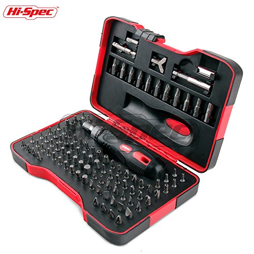 Hi-Spec 101-In-1 Extensive Screw Bit Set with Ratcheting Magnetic Drive Handle & 100pc Bits: Torq, Tamper Proof Torx & Hex, Tri-Wing & more – Home Appliances, Electronics, Automotive, Industrial Use