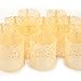 Votive Candle Holders - Flameless Tea Light Votive Wraps- 48 Ivory Colored Laser Cut Decorative Wraps Flickering LED Battery Tealight Candles (not Included) - Frux Home and Yard