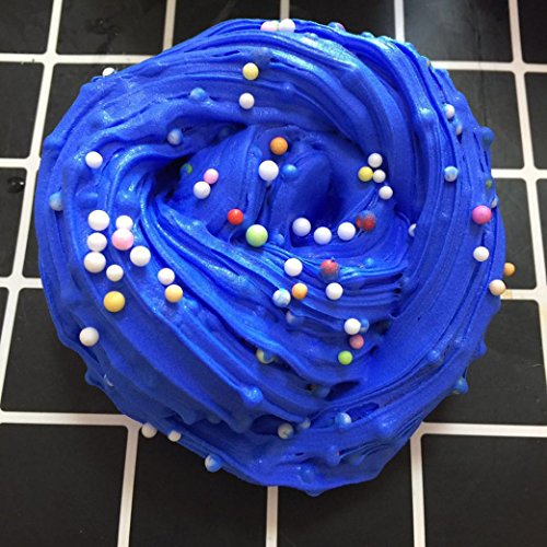 Neartime Hot Sale Slime Toys Fluffy Floam Slime Scented Stress Relief No Borax Kids Toy Sludge Toy (B-Blue, FREE) - Thumbnail 2