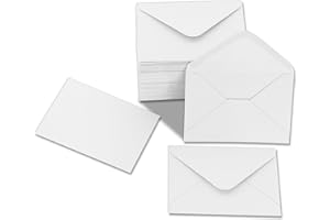RINRDA 100 pack Gift Card Envelopes 4 x 2.75" Mini envelope 120GSM White business card envelope small card envelope for gift card