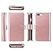 ULAK Compatible with iPhone 8 Plus/iPhone 7 Plus Wallet Case, PU Leather Flip Purse Cover with Credit Card Holders Wrist Strap TPU Skin Case for iPhone 7 Plus/8 Plus 5.5 inch (Rose Gold)