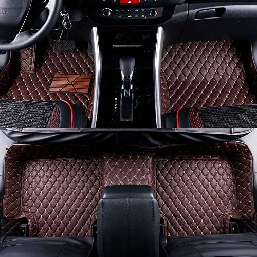 2013-2018 Toyota 4Runner / Lexus GX460 Leather Custom Fit Floor Mats (Coffee w/Beige)
