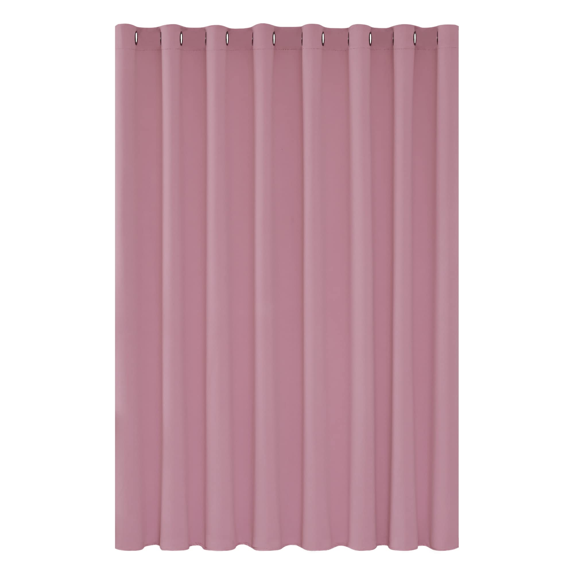 Deconovo Window Treatment Wide Width Curtain Thermal Insulated Eyelet Blackout Curtain for Bedroom 100 x 84 Inch Pink 1 Panel