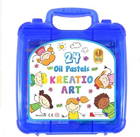 Kreatio Art Jumbo Size Oil Pastel Crayons, 24 Colors, Non Toxic, for Boys and Girls