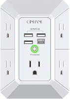 QINLIANF 5 Outlet Wall Charger Surge Protector