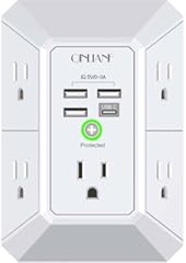 QINLIANF 5 Outlet Wall Charger Surge Protector
