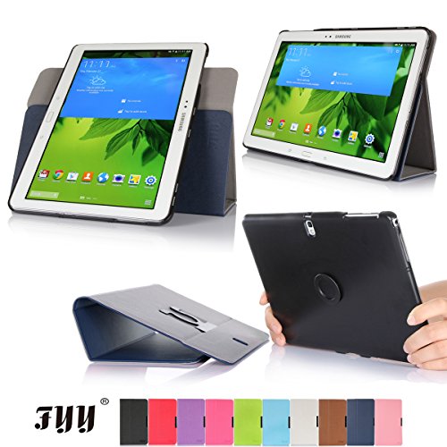 Samsung Galaxy Tab Pro 10.1 (2014 Edition) Case Cover, FYY Detachable Rotating Leather Case for Samsung Galaxy Tab Pro 10.1 Navy (With Auto Wake/Sleep Feature)