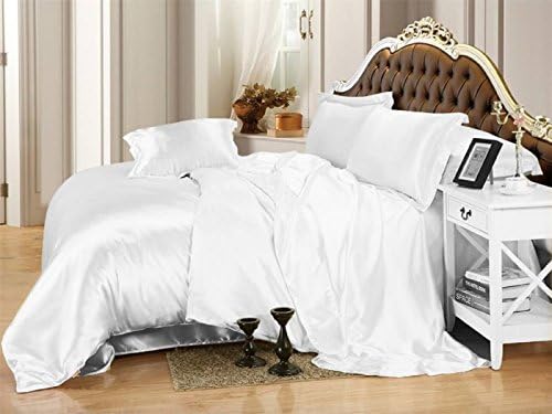 Ultra Soft Luxurious Satin 3-Peice Duvet Set Super Silky Vibrant with comes in many colors like White, King/Cal-King