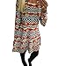 haoricu Women Dress, Women Halloween Pumpkin Skull Christmas Print Long Sleeve Party Swing Mini Dress
