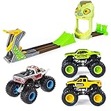 Monster Jam Official Zombie Madness Playset & Bro Dozer Vs Gas Monkey Truck Pack