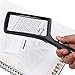 LED Rectangle Magnifying Glass with Light by Kovira - Handheld Magnifier with 6 x and 2 x Lens - Reading Magnifying Glass for Books, Newspaper, Jewellery Work, Coin Examining & More - Magnifier Glass